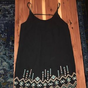 Naked Zebra black fringe dress